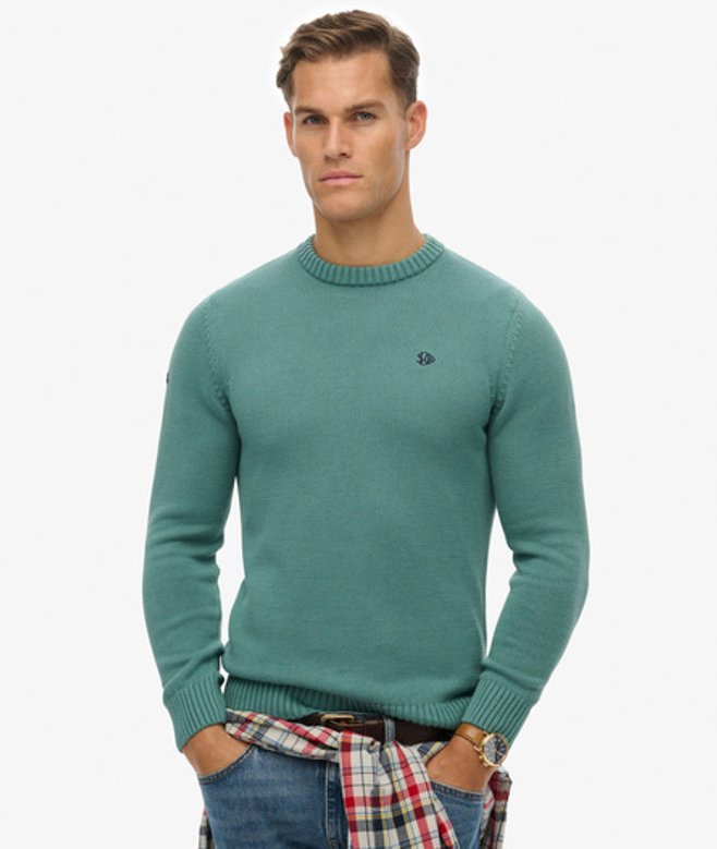 Preppy Cotton Trui Green Grootte: S afbeelding