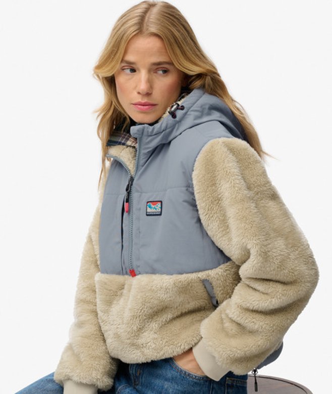 Super Soft Hybride Halve Rits Jas