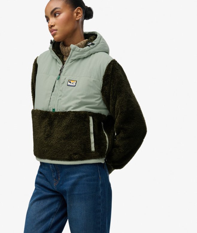 Super Soft Hybride Halve Rits Jas