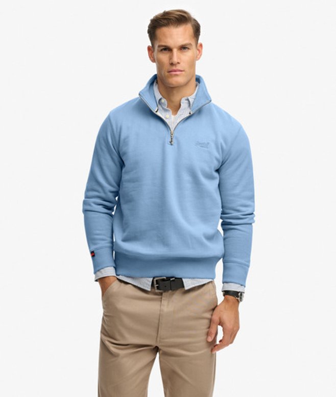 Essential Logo Sweatshirt met Halve Rits