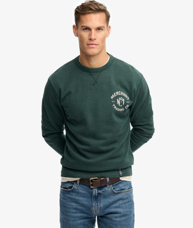 Superdry The Merchant Store Graphic Sweatshirt Green