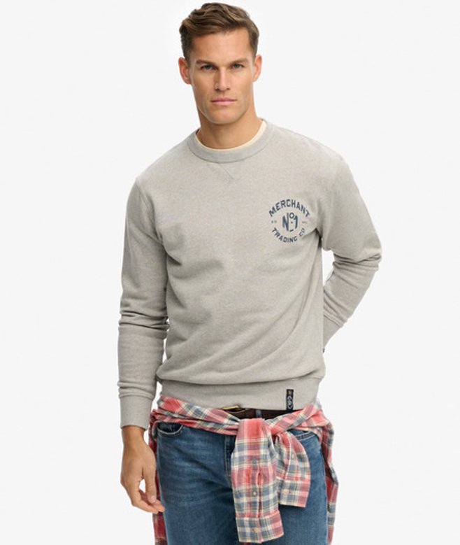 Superdry The Merchant Store Graphic Sweatshirt Grey