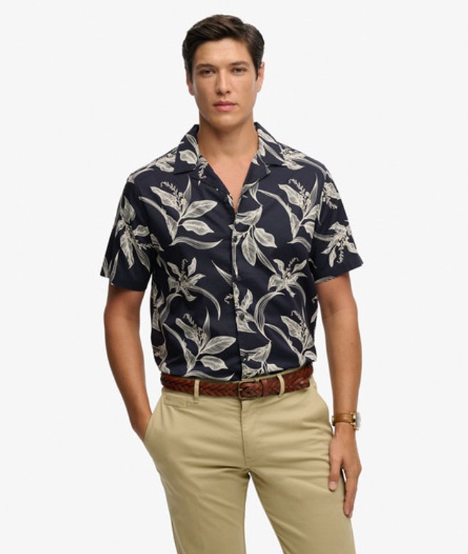Hawaiian Print Overhemd met Korte Mouwen