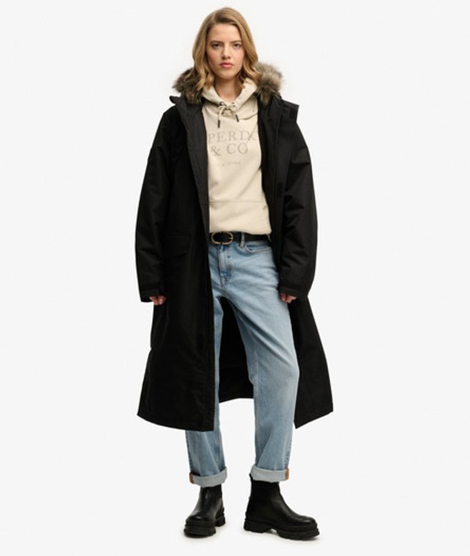 Waterafstotende Everest Superdry Robe Met Imitatiebont