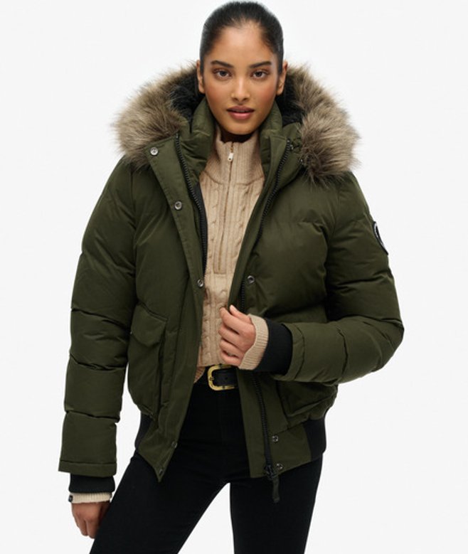 Superdry Everest Microfibre Ella Bomberjack Green