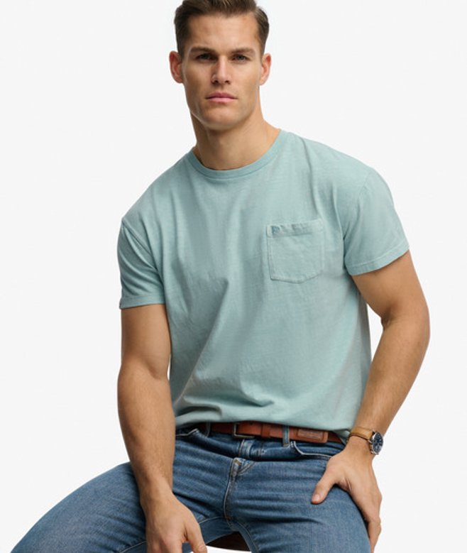 Klassiek Katoenen Linnen T-shirt met Zak