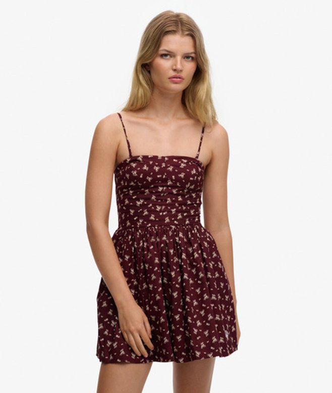 Superdry Korset Cami Mini-jurk Red