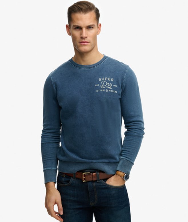 Superdry Cutters And Makers Relaxed Sweatshirt Blue
