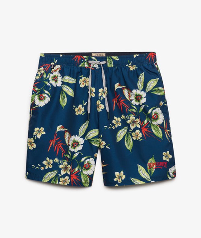 Hawaiian Print 16-inch Zwemshorts