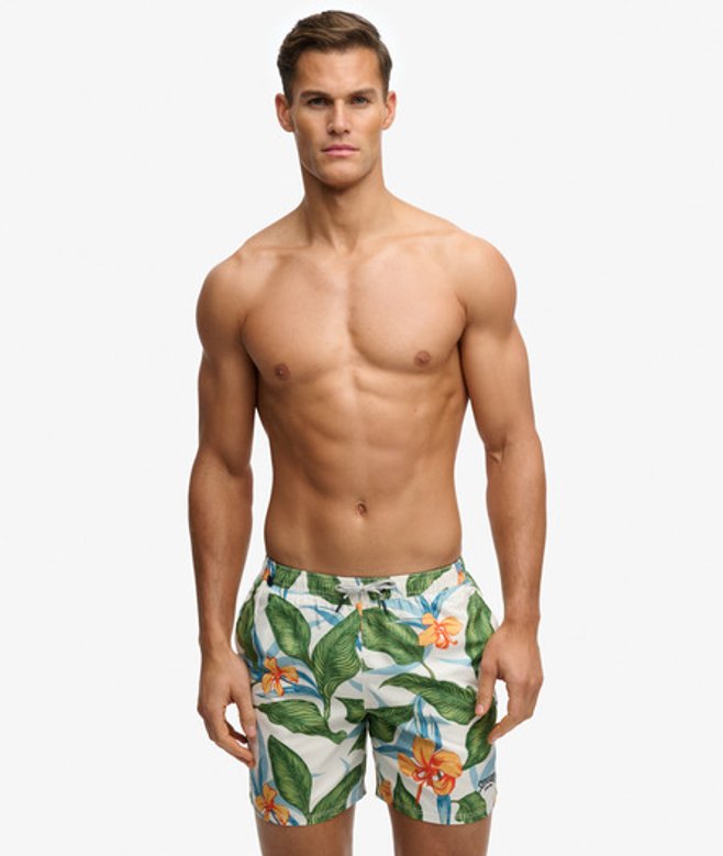 Hawaiian Print 16-inch Zwemshorts