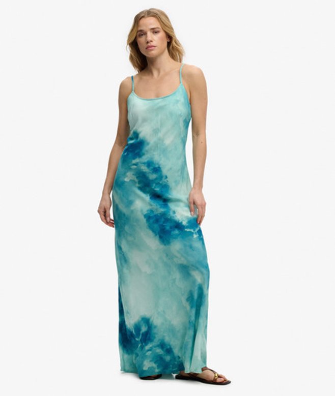 Geprinte Maxi Slipdress