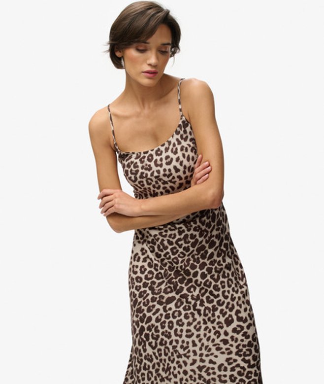 Geprinte Maxi Slipdress