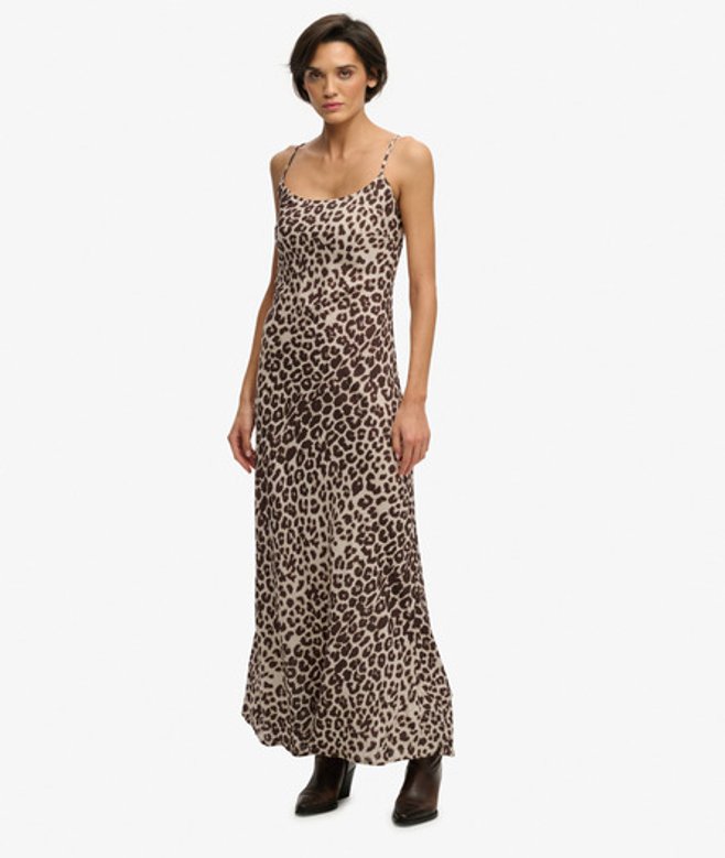 Geprinte Maxi Slipdress