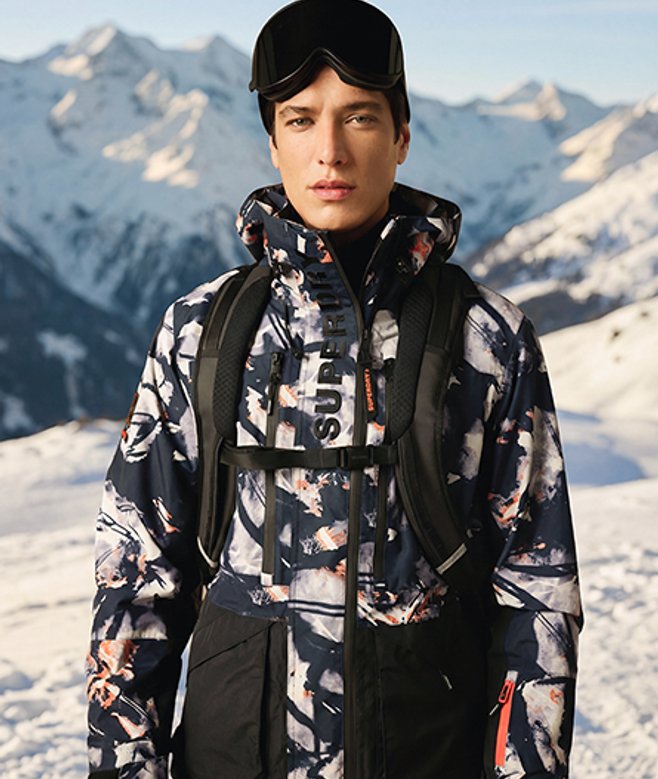 Superdry Men's Ultimate Freestyle Ski Jacket Multiple Colours / Subway Tag Print