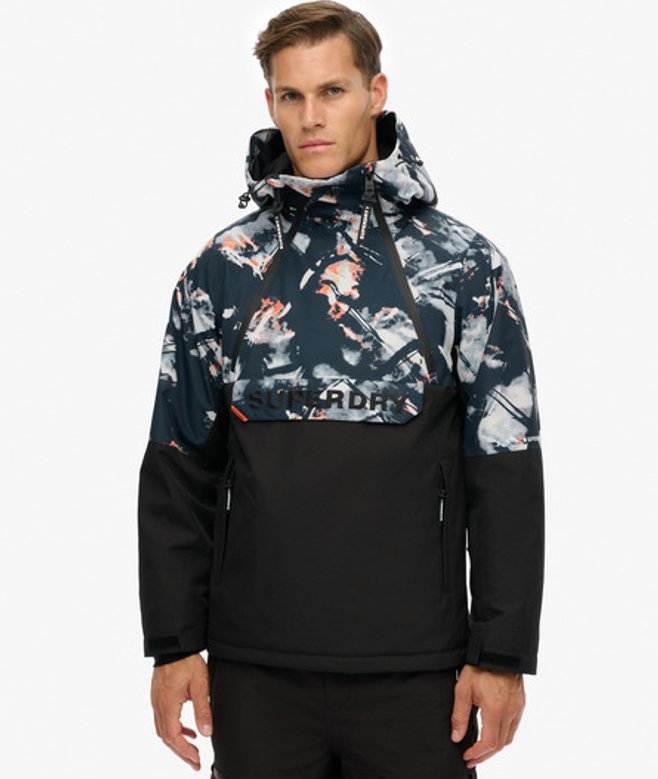 Superdry Men's Freestyle Overhead Ski Jacket Multiple Colours / Subway Tag Print