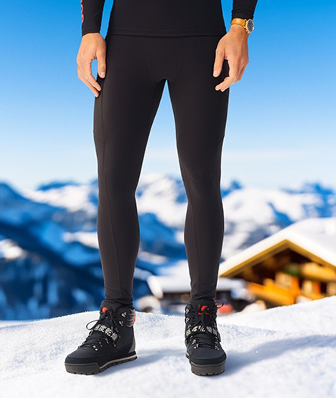 Superdry Men's Ski Base Layer Legging Black