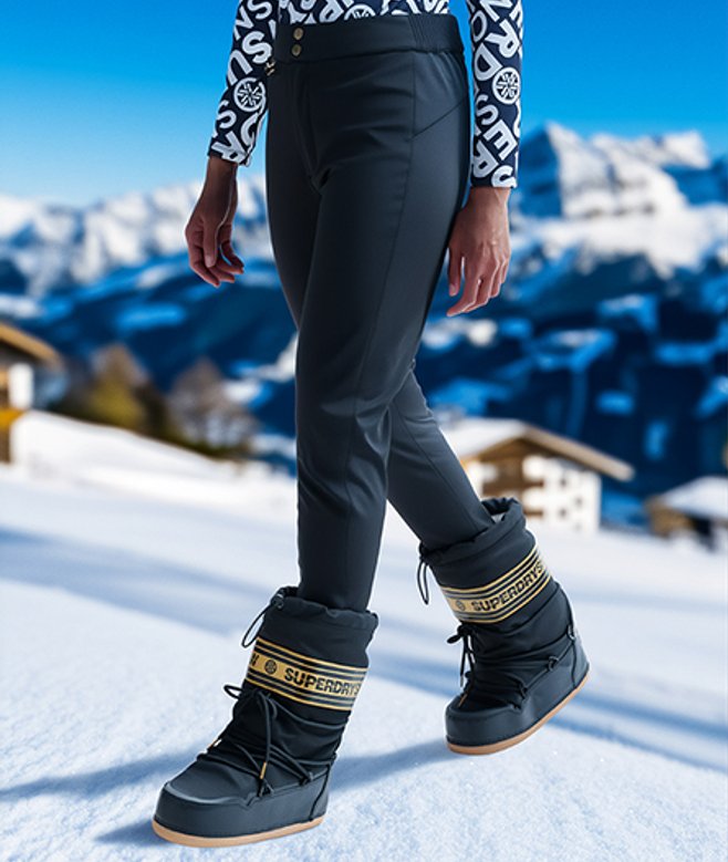 Superdry Women's Ski Luxe Legging Snow Pants Black