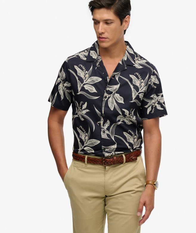 Hawaiian Print Overhemd met Korte Mouwen