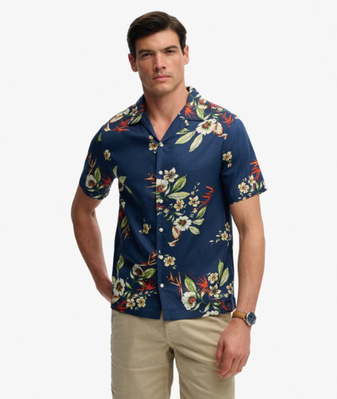 Hawaiian Print Overhemd met Korte Mouwen