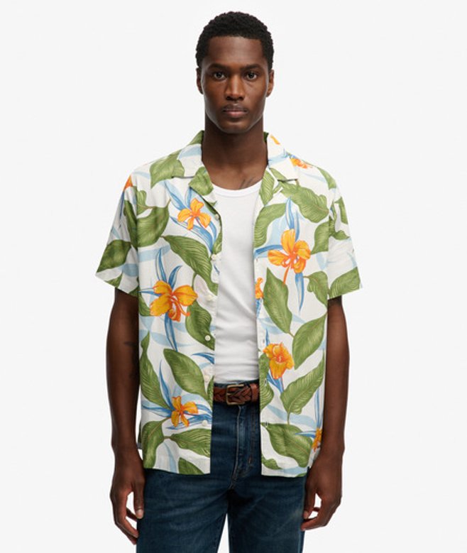 Hawaiian Print Overhemd met Korte Mouwen