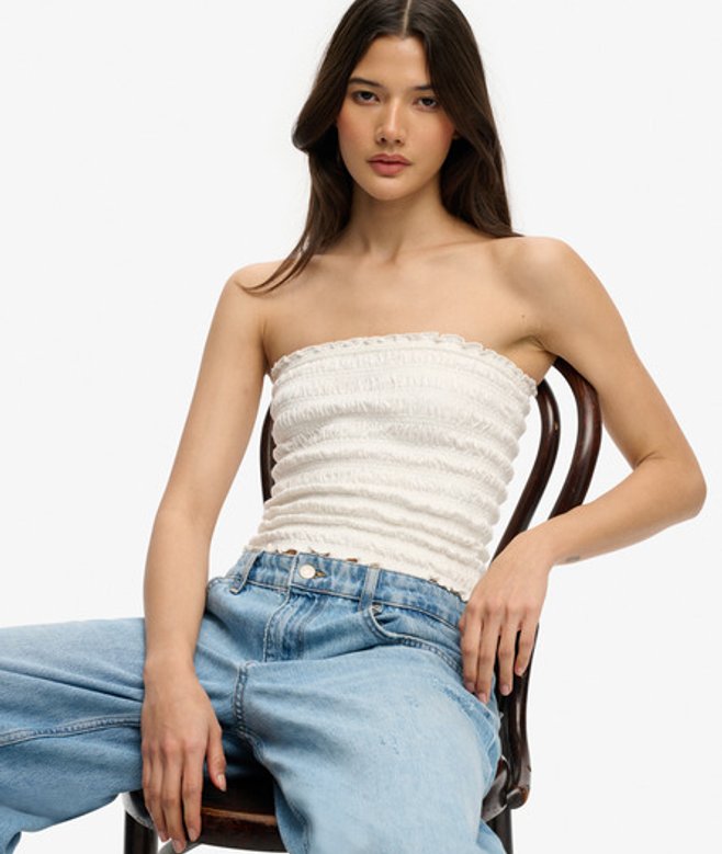 Gesmockte Jersey Bandeau