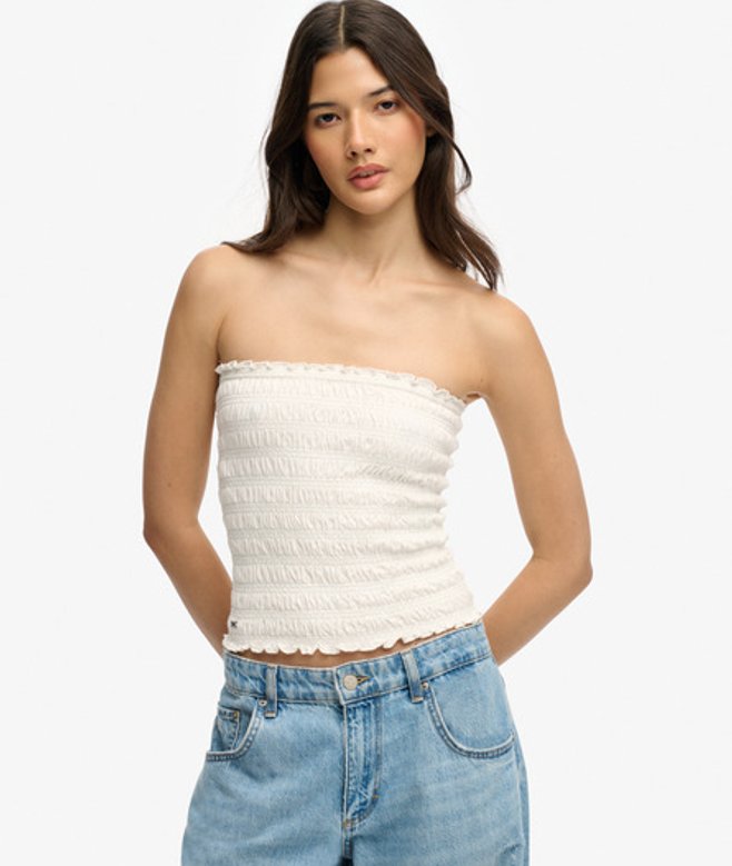 Gesmockte Jersey Bandeau