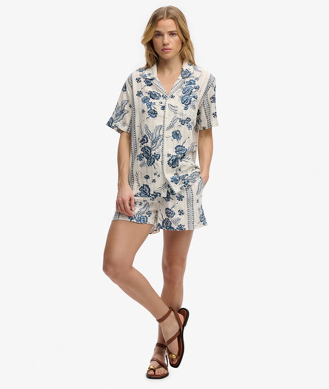 Katoenen Bedrukte Strandshorts