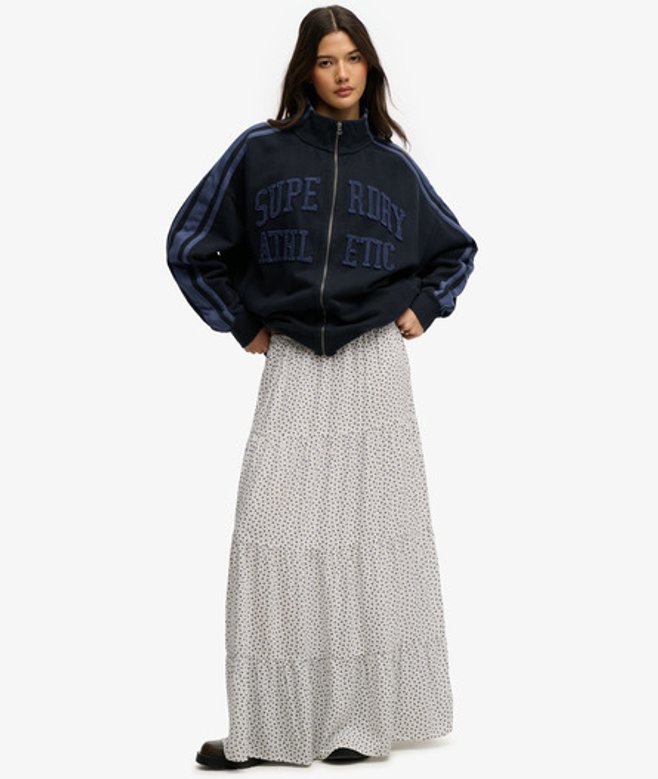 Geweven Gelaagde Maxi Rok