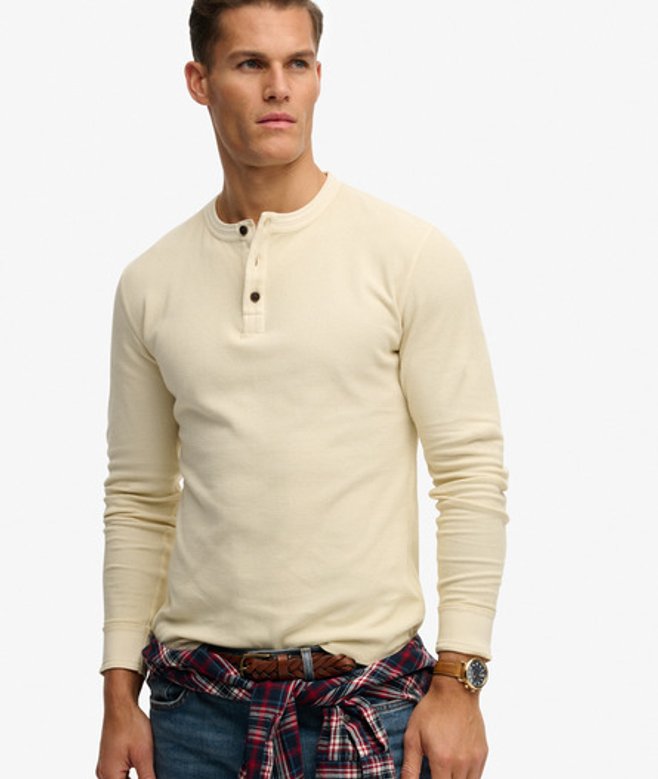 Lichtgewicht Gestructureerd Grandad Shirt