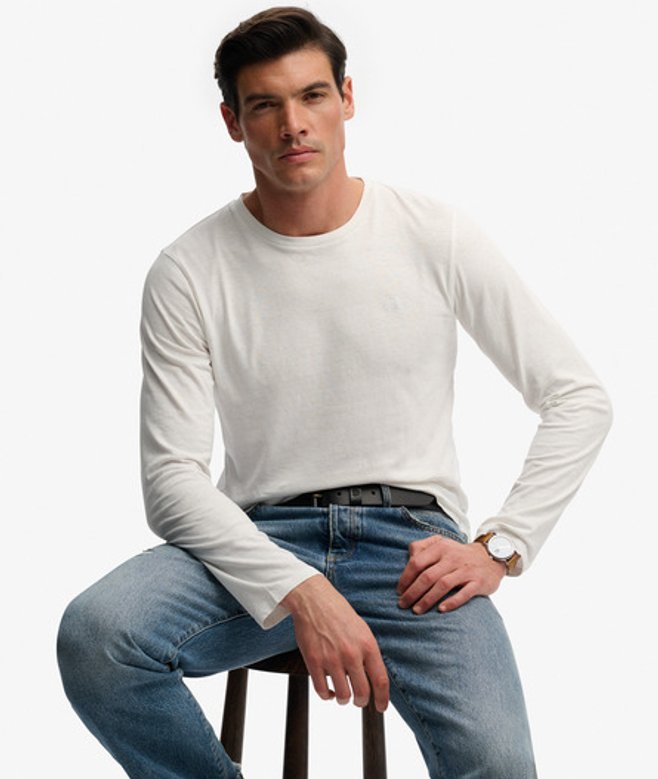 Klassiek Katoen Linnen Longsleeve Shirt