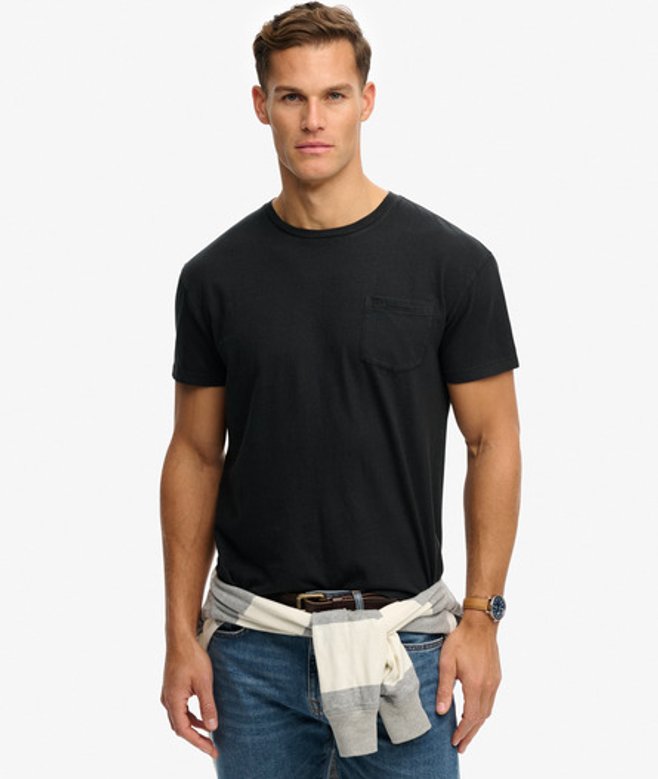 Klassiek Katoenen Linnen T-shirt met Zak