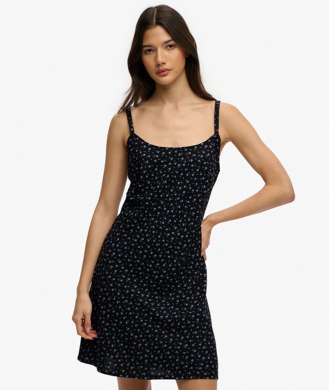 Geprinte Cami Minijurk