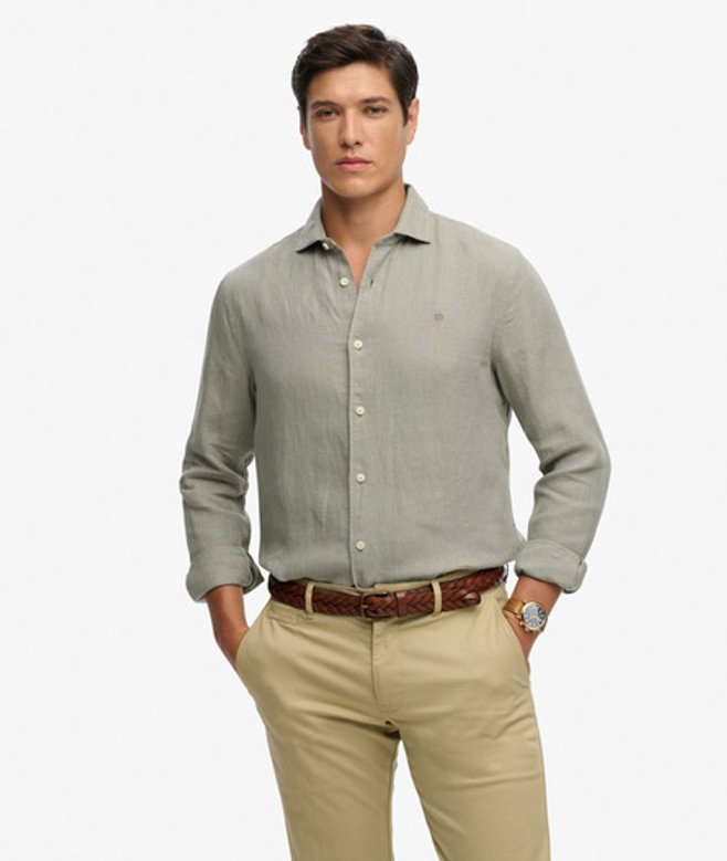 Riviera Linnen Overhemd met Lange Mouwen