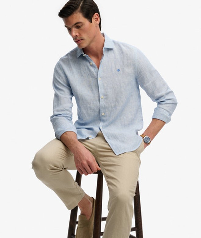 Riviera Linnen Overhemd met Lange Mouwen