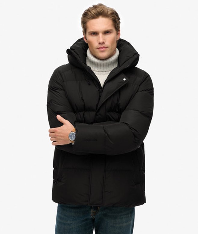 Middellange Sport Pufferjas met Capuchon