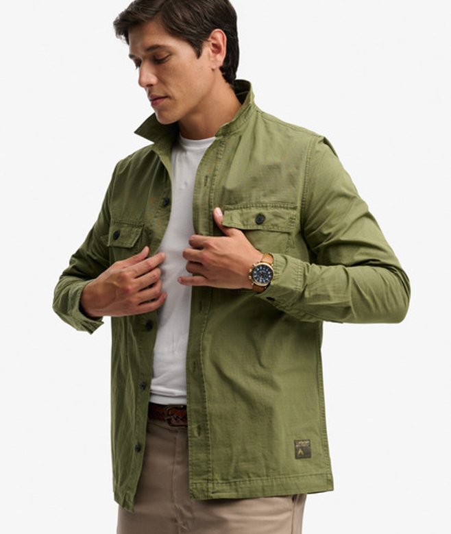 Military Overhemd met Lange Mouwen