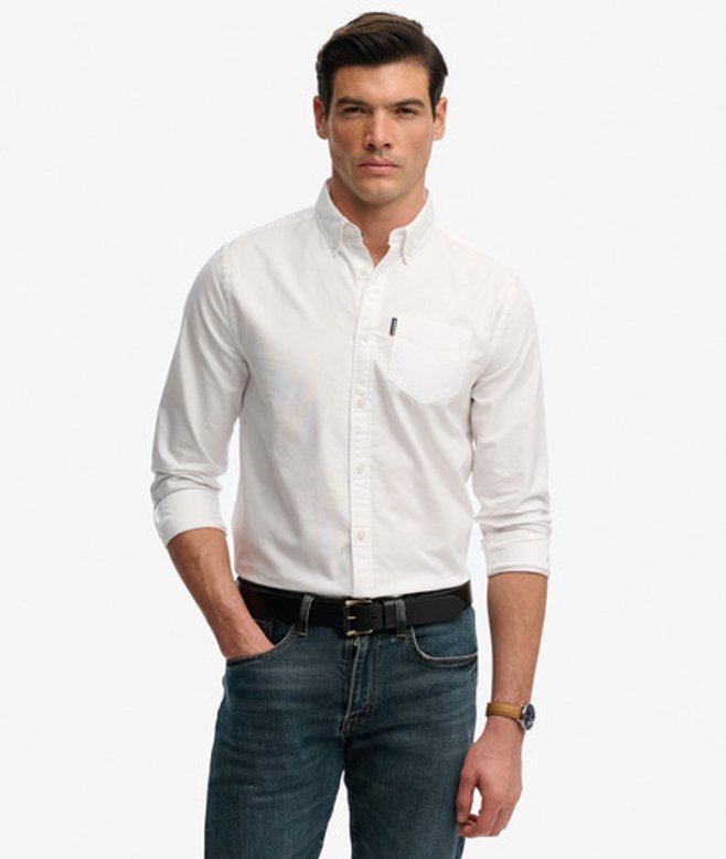 Essential Oxford Overhemd met Lange Mouwen