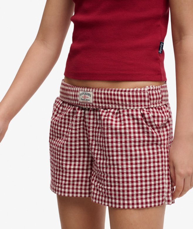 Gestreepte Shorts met Elastische Taille Normale Pasvorm
