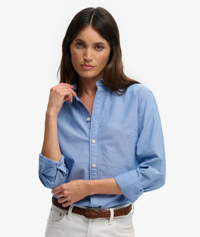 Slim Oxford Overhemd met Lange Mouwen