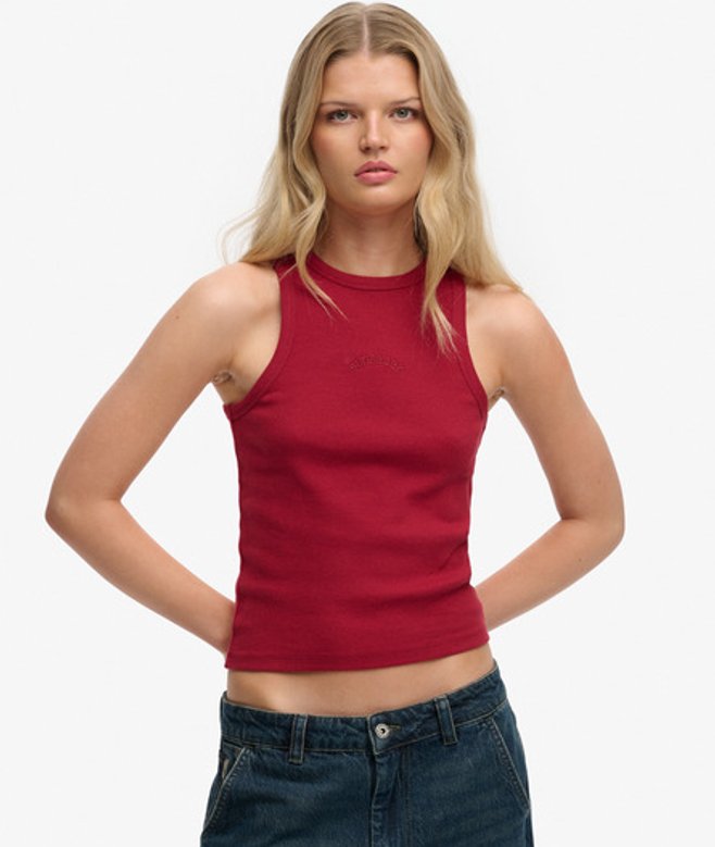 Superdry Essential Logo Racer Tanktop Red