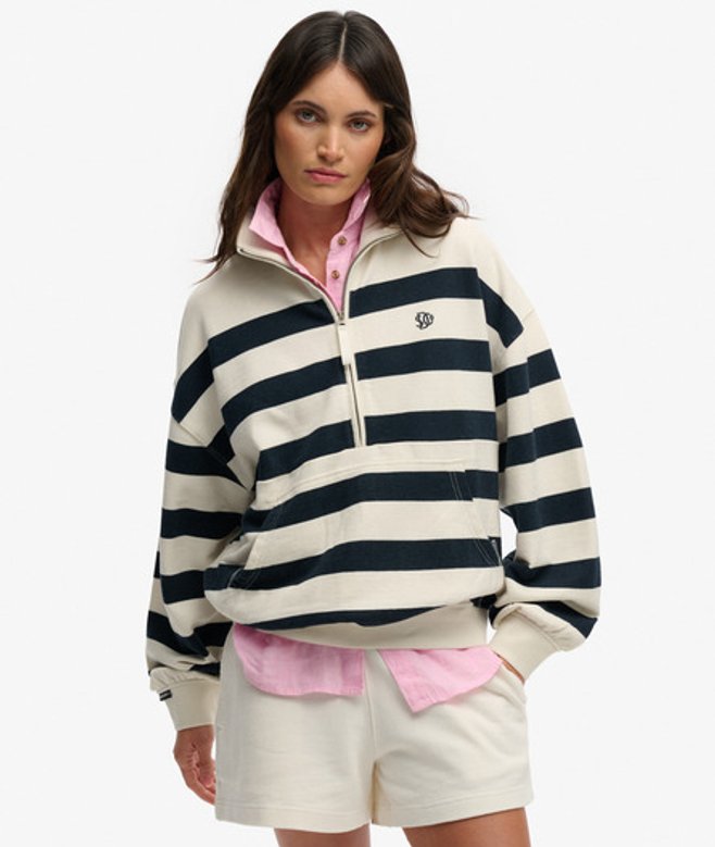 Studios Stripe Half Zip Sweatshirt