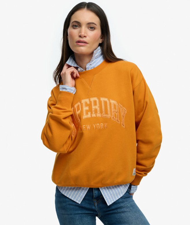 Sweatshirt à col rond femme Superdry Varsity - vue 9