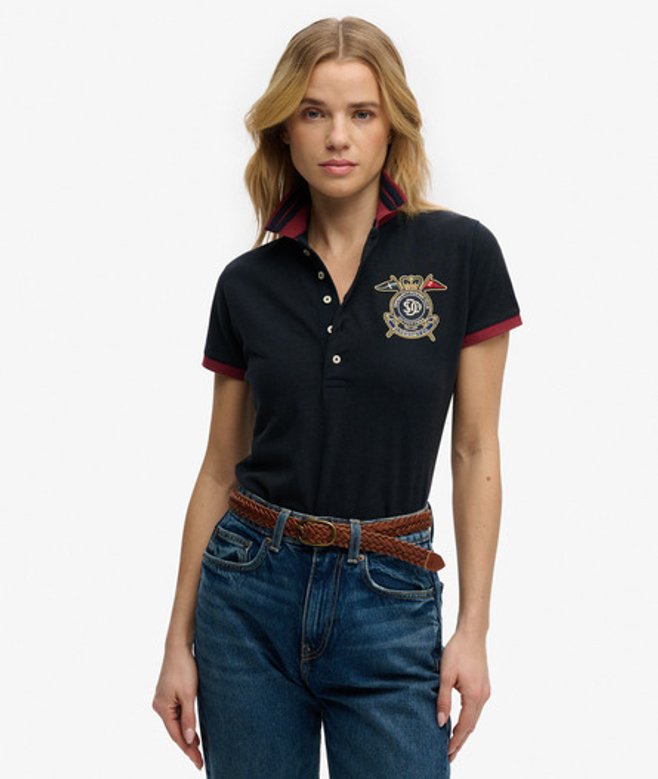 Heritage Slim-fit Crest Poloshirt