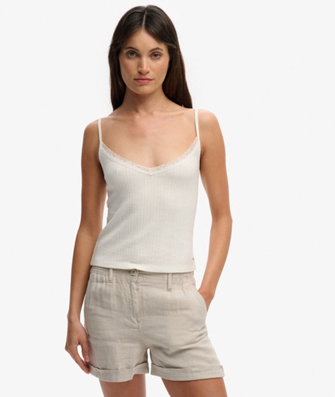 Athletic Essentials V-hals Pointelle Camitop