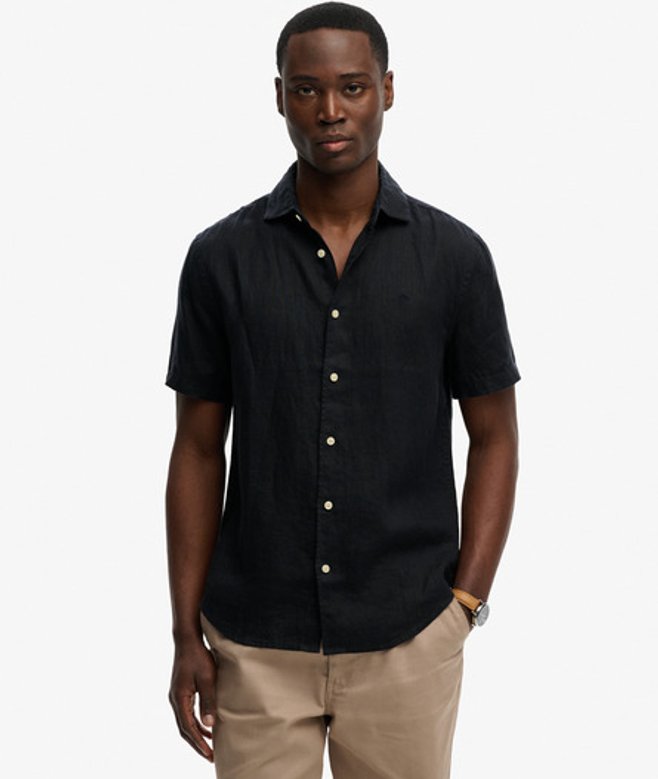 Riviera Linnen Overhemd met Korte Mouwen