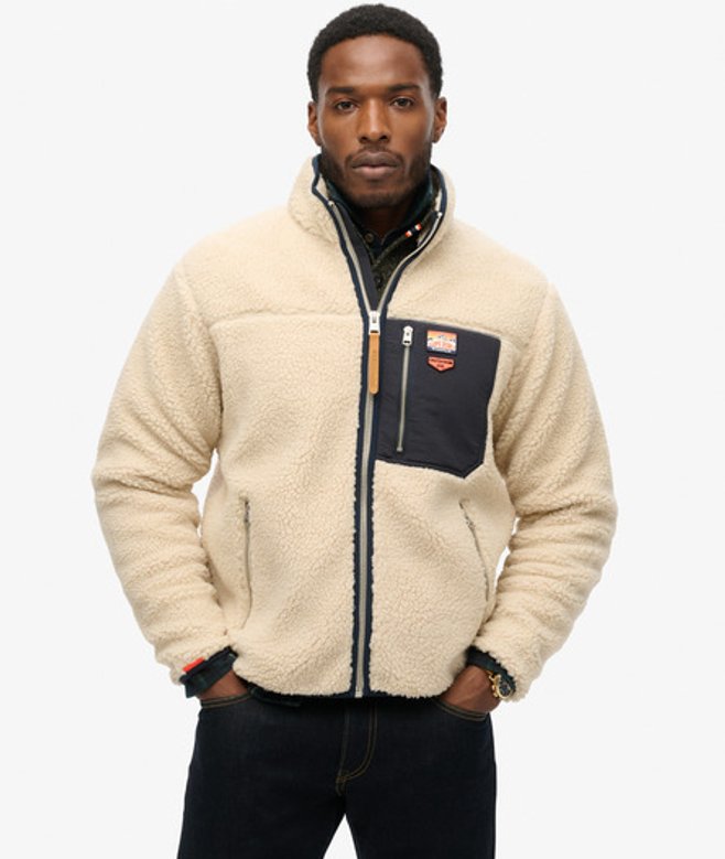 Vintage Retro Borg Fleece Jas