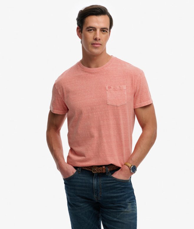 Klassiek Katoenen Linnen T-shirt met Zak