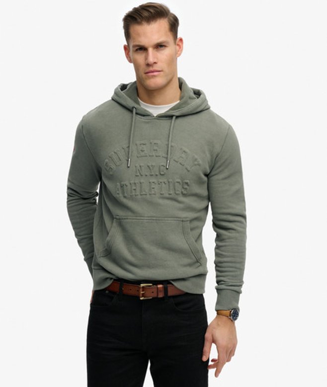 Athletic Embossed Relaxed Hoodie