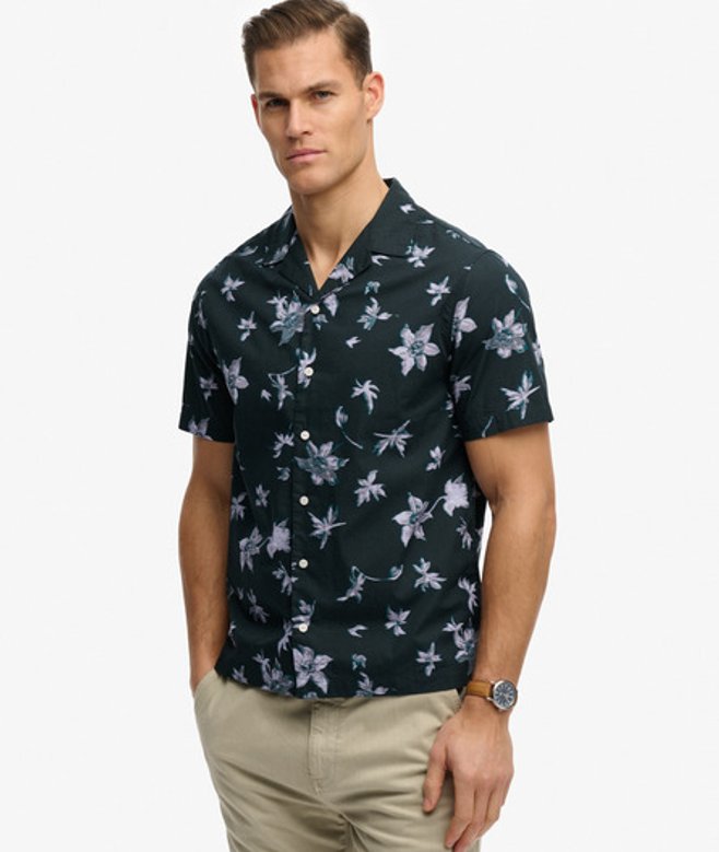 Overhemd met Korte Mouwen en Cabana-print