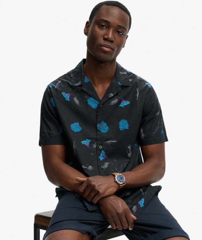 Overhemd met Korte Mouwen en Cabana-print